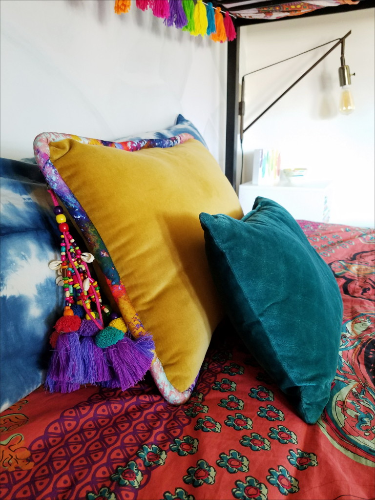 Colorful Boho Kid's Room with Bunkbed and live plants via @thebohoabode at ADesignerAtHome.com