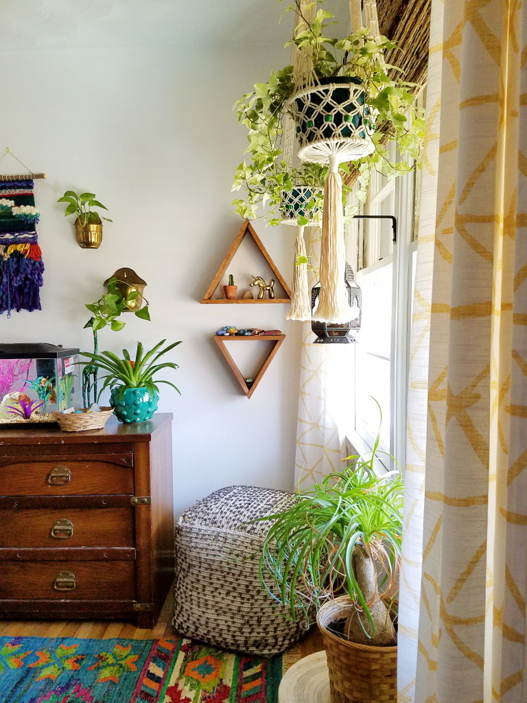 Colorful Boho Kid's Room with Bunkbed and live plants via @thebohoabode at ADesignerAtHome.com