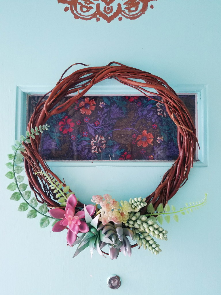 5 minute Dollar Store Spring Wreath