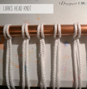 larks head on copper painted conduit