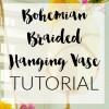 Boho Macrame Hanging Vases with Braided quartz tail