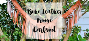 leather fringe banner garland boho rustic eclectic party wedding dining