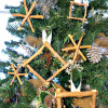 twig and branch ornaments created with backyard waste and a couple craft stash supplies- rustic and cute!