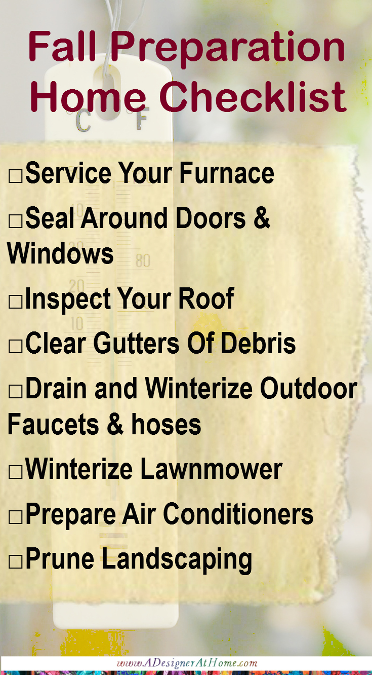 Fall Preparation Home Checklist