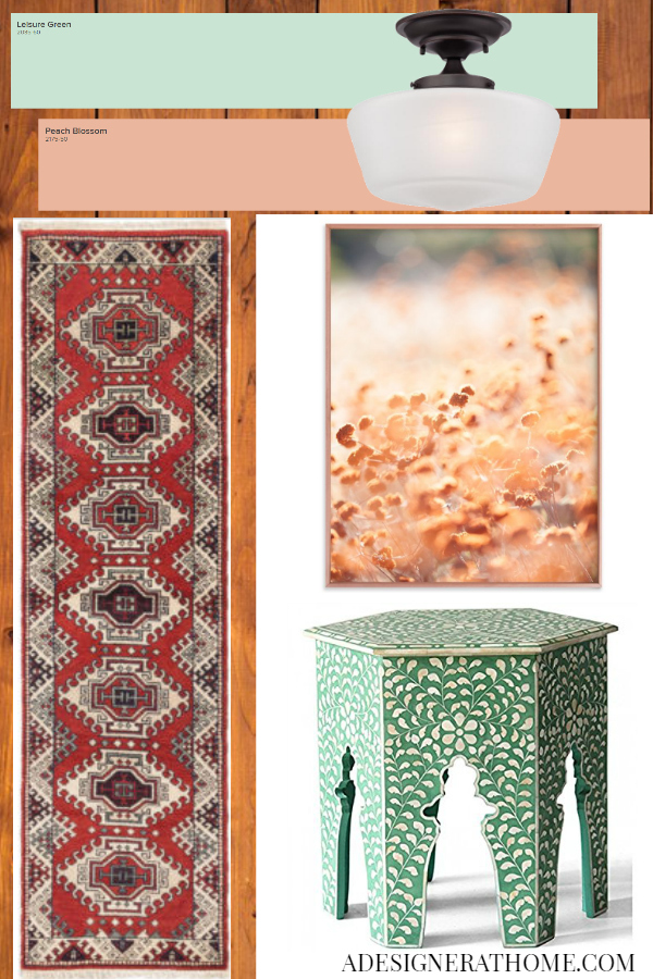 COPPER MINT AND GREEN GLOBAL ETHNIC INSPIRED HALLWAY MAKEOVER