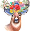 Boho Flower Crown Stag Printable