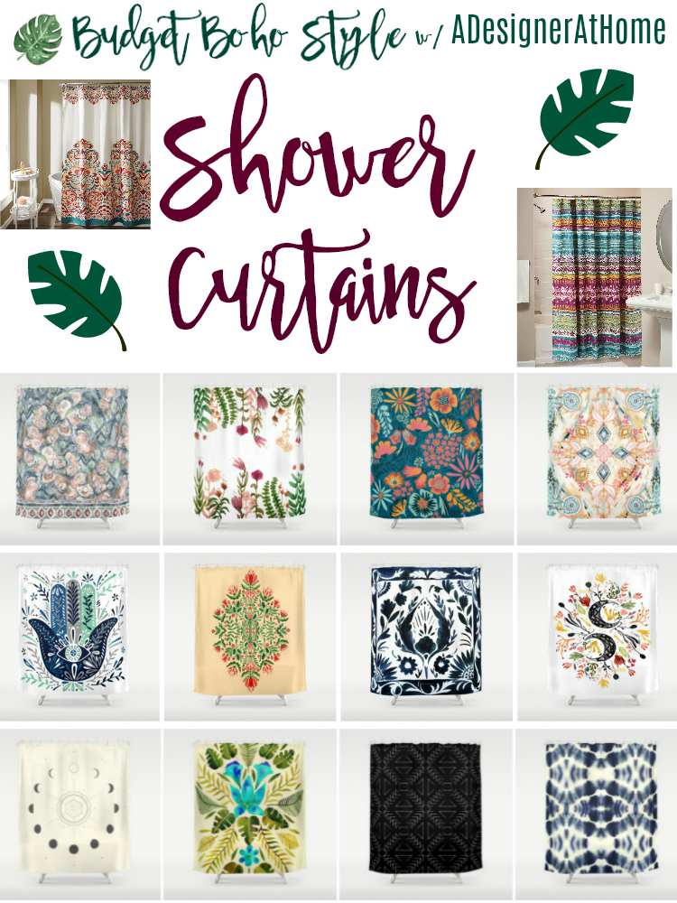 Boho Shower Curtains Eccentric, Bohemian Style Shower Curtains