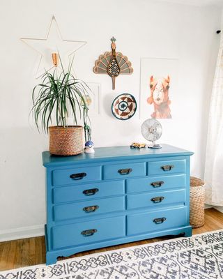 Sustainably Furnish A Home-Repainted Second Hand Dresser For A Kids Room