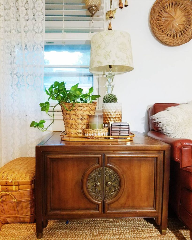 Sustainably Furnish A Home- Secondhand Cabinet makes for unique and attractive storage