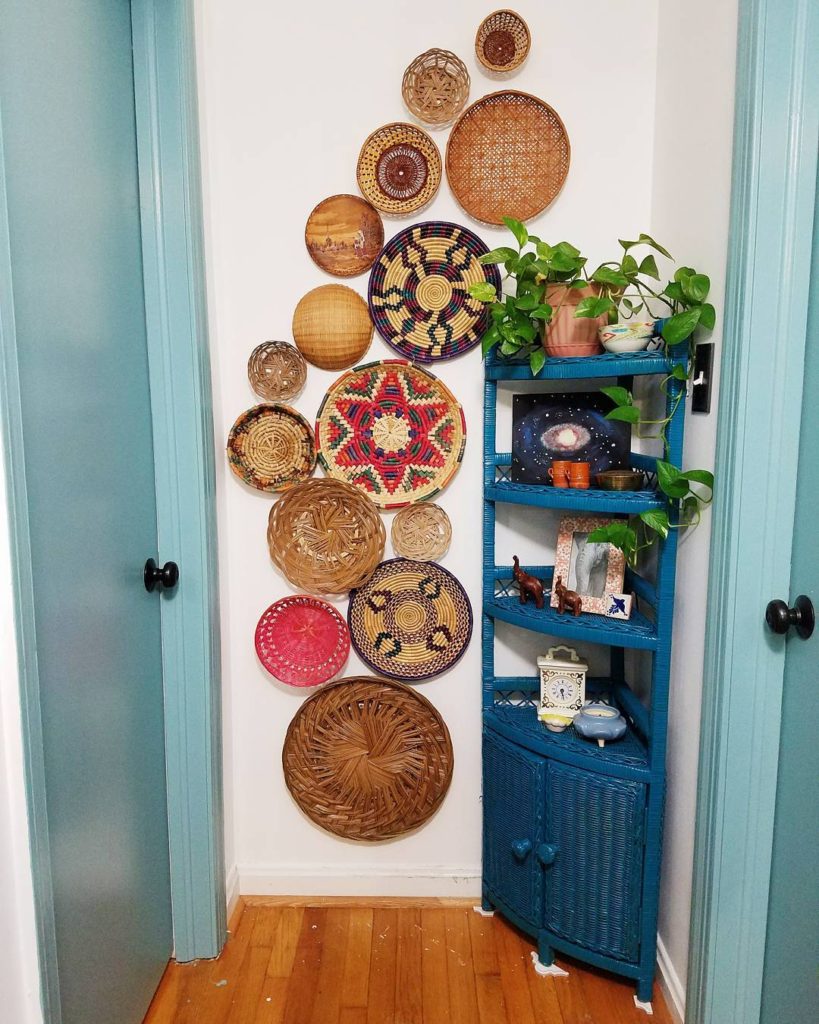 Sustainably Furnish A Home- repainted hand me down corner cabinet