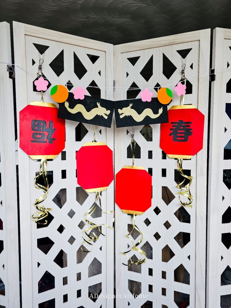 DIY Lunar New Year Decorations - banners and lanterns